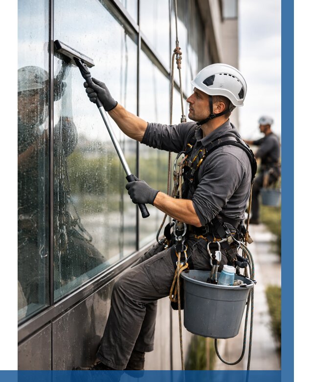 Мойка стеклянных фасадов в Пушкине от 207 р. | ВЫСОТНИК-Пшк