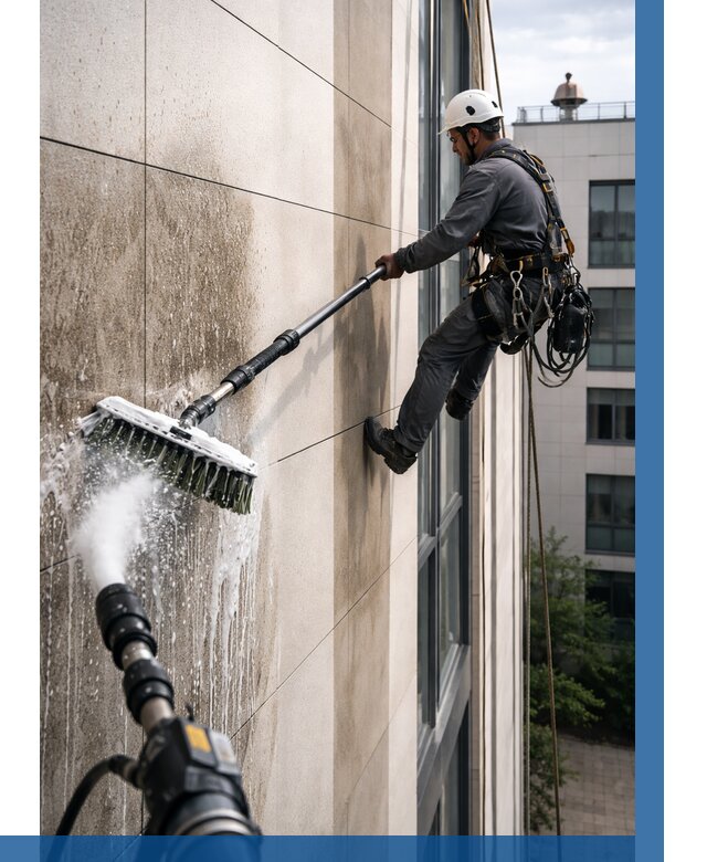 Мойка фасада из керамогранита в Пушкине от 311 р. | ВЫСОТНИК-Пшк