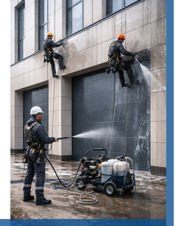 Послестроительная мойка фасада в Пушкине от 311 р. | ВЫСОТНИК-Пшк