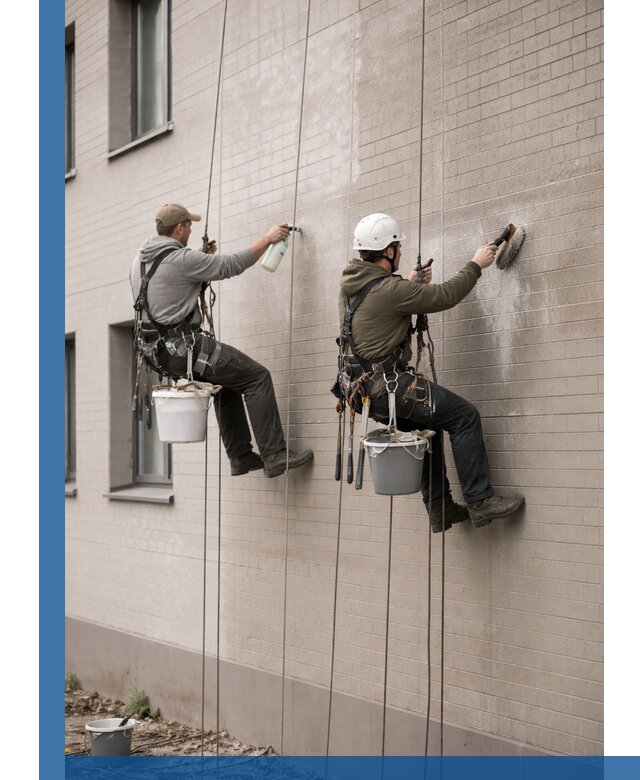 Удаление высолов с фасада зданий в Пушкине без повреждений и следов