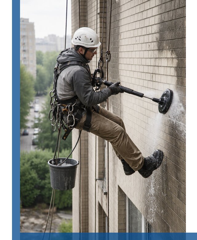 Очистка фасада от копоти в Пушкине профессионально и безопасно