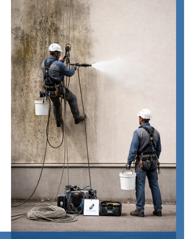 Очистка фасада от плесени в Пушкине от 311 р. | ВЫСОТНИК-Пшк