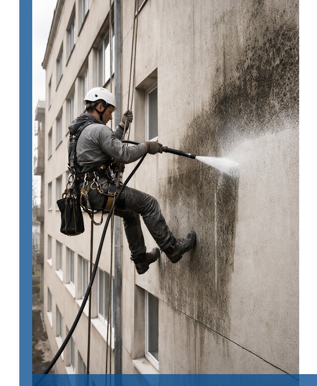 Профессиональная очистка фасадов от плесени в Пушкине