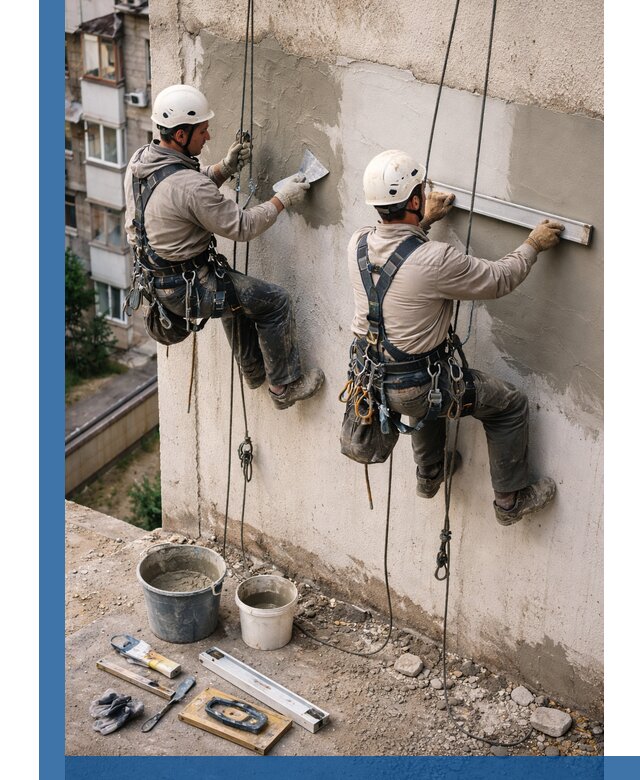 Комплексный ремонт штукатурного фасада с гарантией в Пушкине