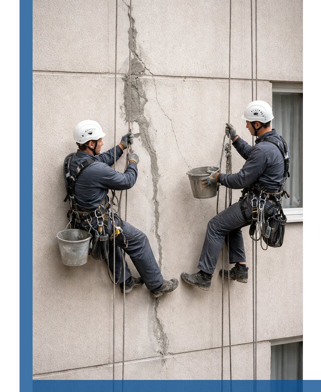 Заделка трещин на фасаде в Пушкине с гарантийным ремонтом