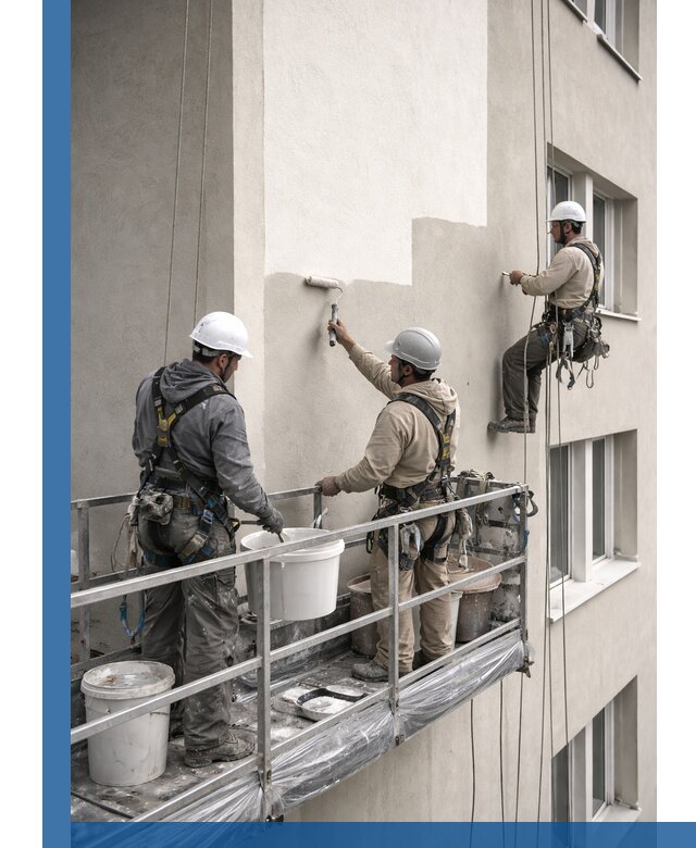 Покраска оштукатуренного фасада в Пушкине под ключ с гарантией