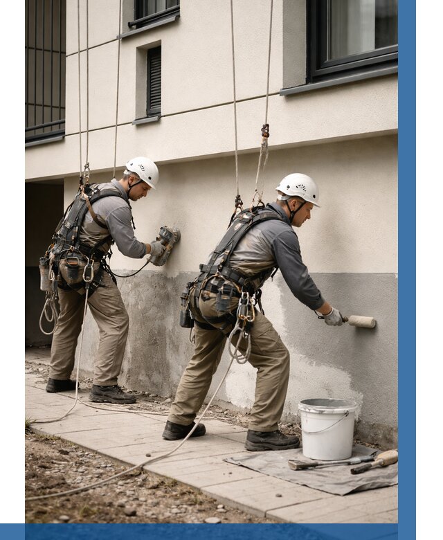 Окраска цоколя здания в Пушкине от 467 р. под ключ | ВЫСОТНИК-Пшк