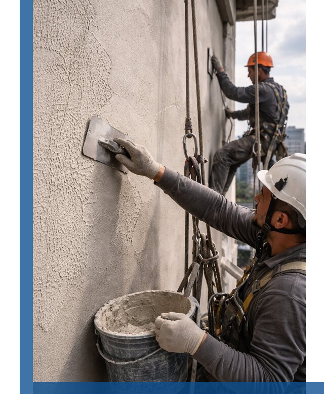 Декоративная штукатурка фасада с утеплением и защитой в Пушкине