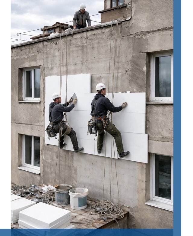 Утепление фасада пенополистиролом в Пушкине от 1867 р. | ВЫСОТНИК-Пшк