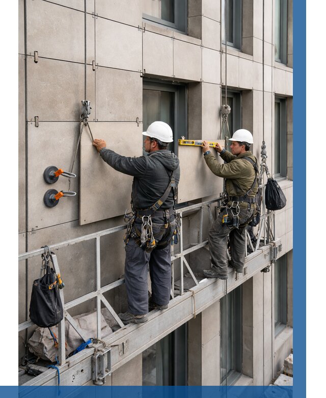 Монтаж керамогранита на фасад в Пушкине от 2593 р. | ВЫСОТНИК-Пшк