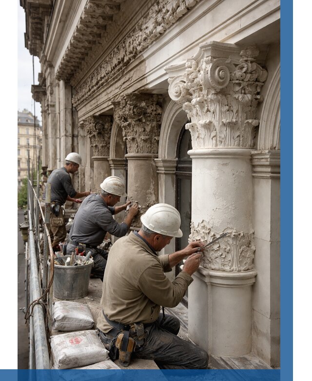 Реставрация фасадной лепнины в Пушкине от 2593 р. | ВЫСОТНИК-Пшк