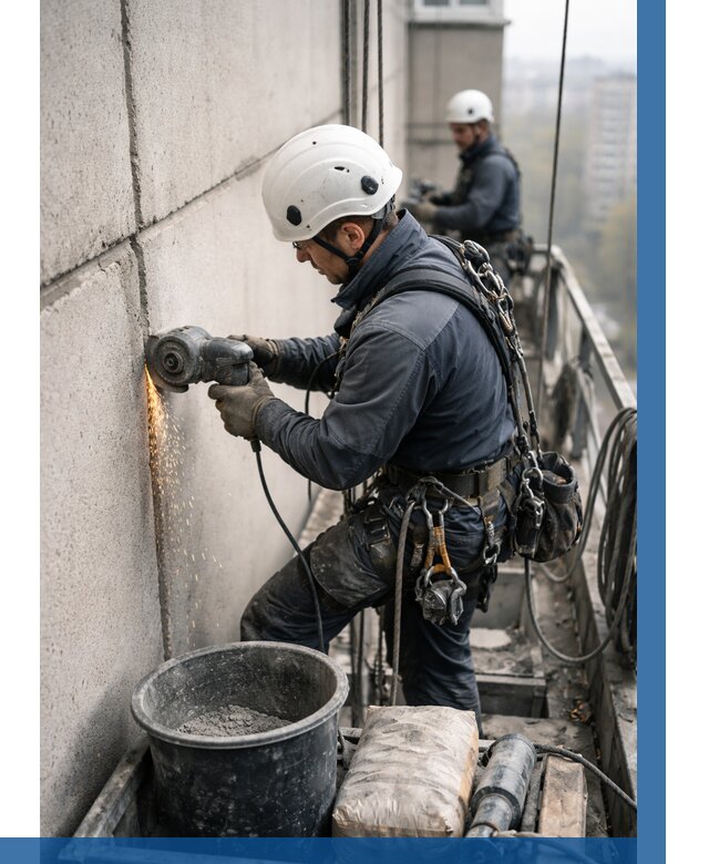 Штробление межпанельных швов в Пушкине от 1245 р. | ВЫСОТНИК-Пшк