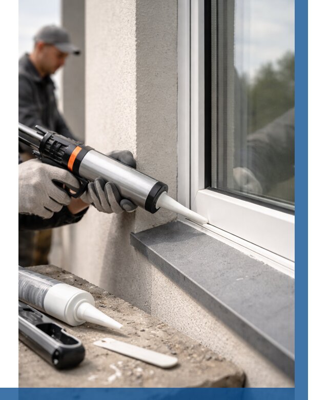 Герметизация монтажных швов окон в Пушкине от 674 р. | ВЫСОТНИК-Пшк