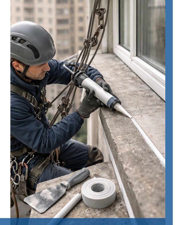 Герметизация балконного козырька в Пушкине от 4668 р. | ВЫСОТНИК-Пшк