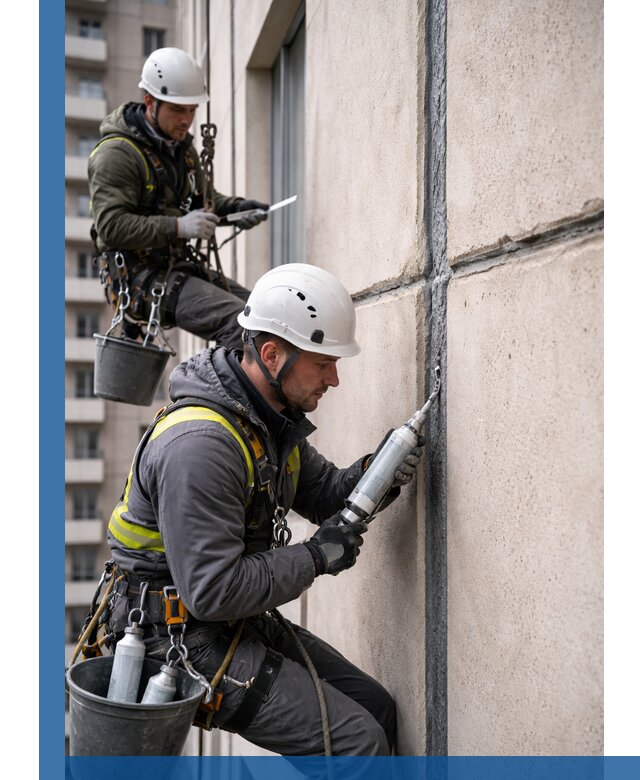 Герметизация деформационных швов фасада в Пушкине качественно