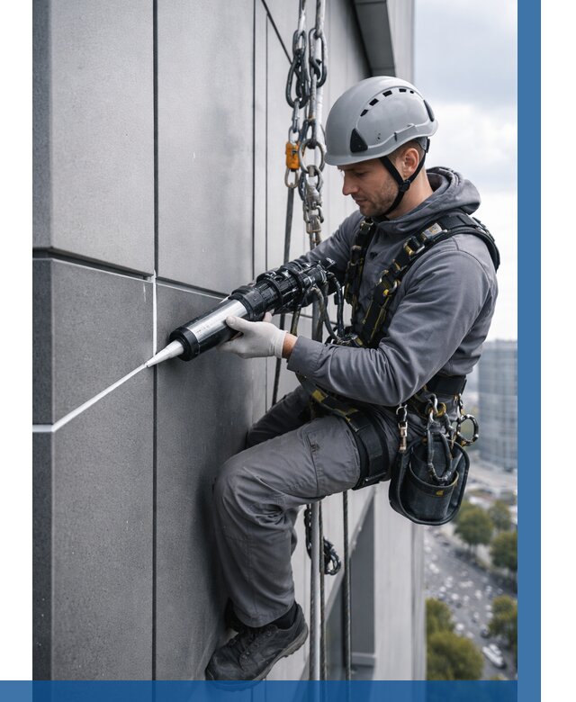 Герметизация стыков фасадных панелей в Пушкине от 6742 р.| ВЫСОТНИК-Пшк