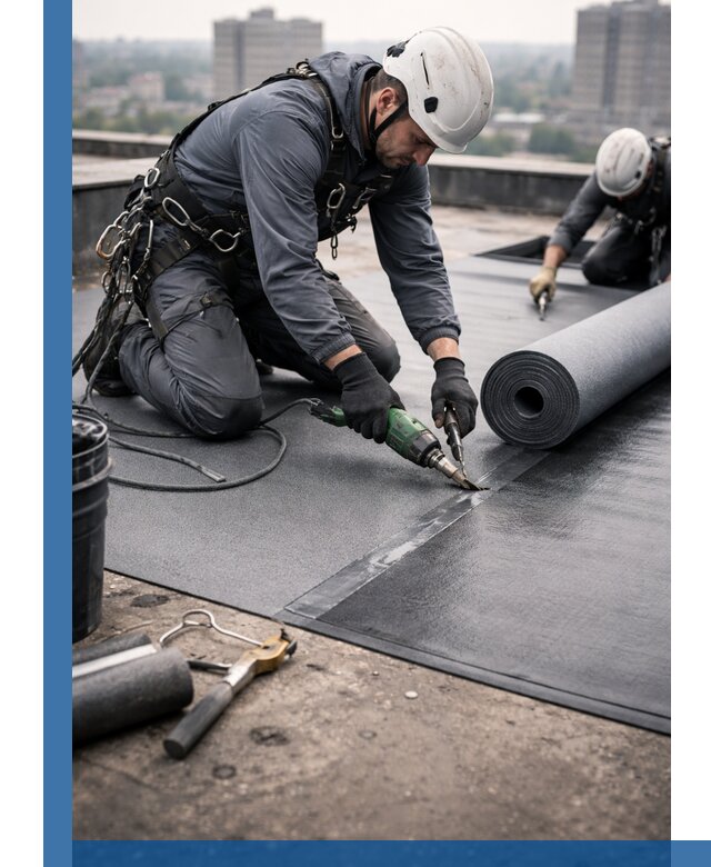 Ремонт мягкой кровли в Пушкине с выездом промальпинистов