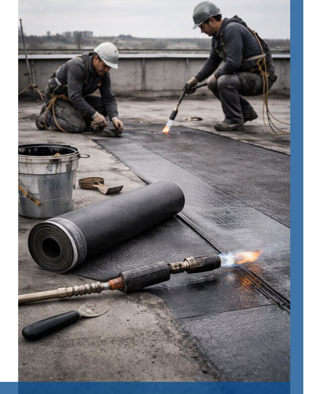 Ремонт рулонной кровли в Пушкине от 674 р. | ВЫСОТНИК-Пшк