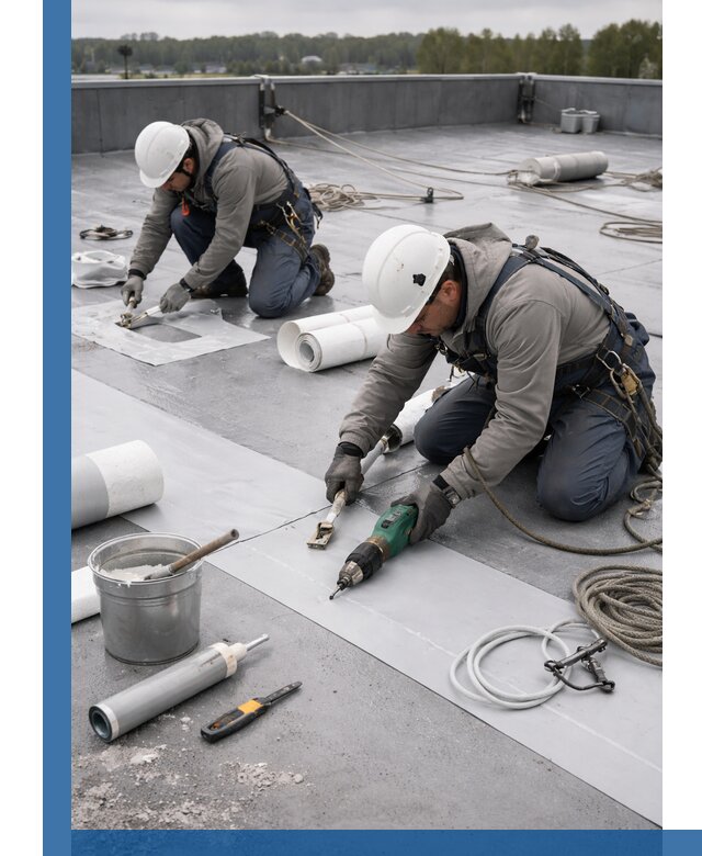 Ремонт мембранной кровли в Пушкине качественно и с гарантией