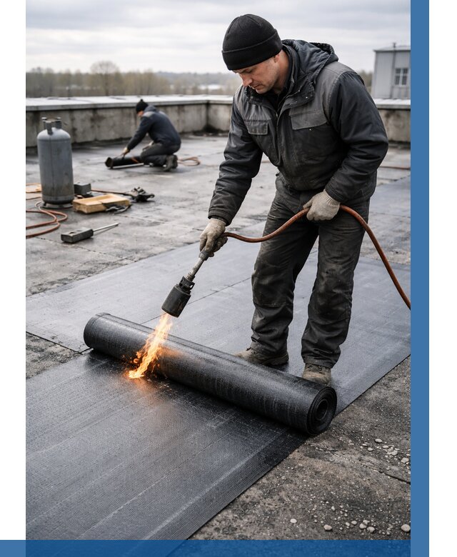 Ремонт наплавляемой кровли в Пушкине от 726 р. | ВЫСОТНИК-Пшк