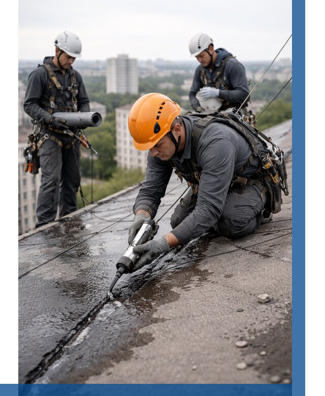 Устранение протечек кровли в Пушкине от 12448 р. | ВЫСОТНИК-Пшк