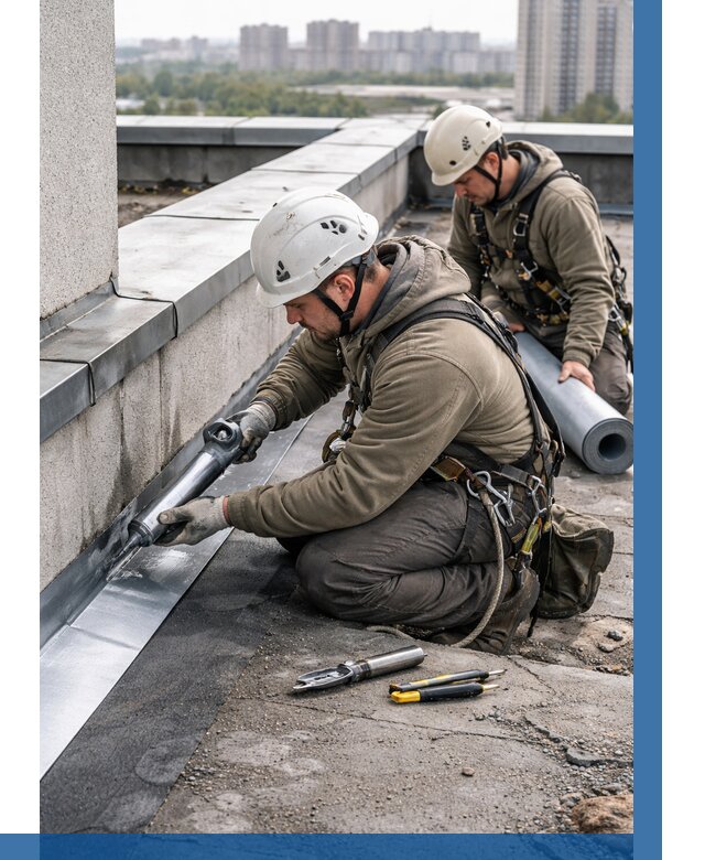 Ремонт кровельных примыканий в Пушкине от 1245 р. | ВЫСОТНИК-Пшк