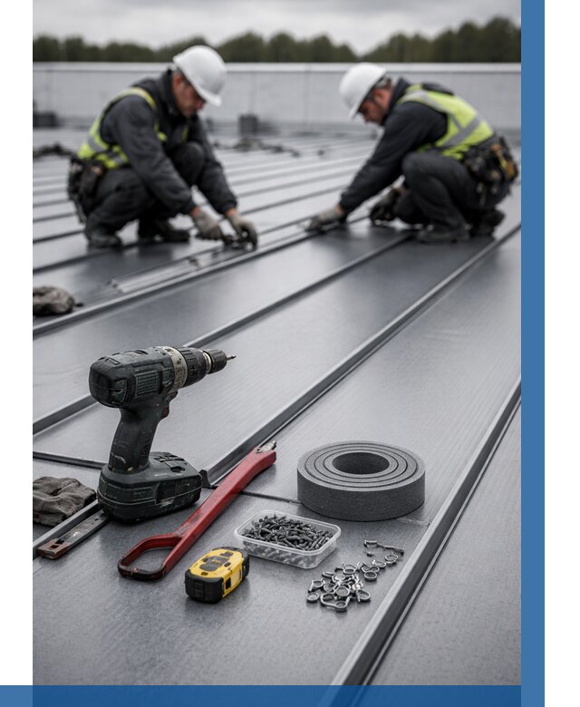 Монтаж фальцевой кровли в Пушкине от 1867 р. | ВЫСОТНИК-Пшк