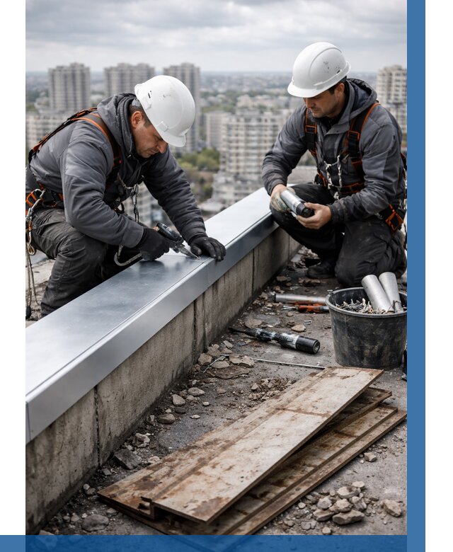 Замена парапетных крышек под ключ в Пушкине от 1245 р. | ВЫСОТНИК-Пшк