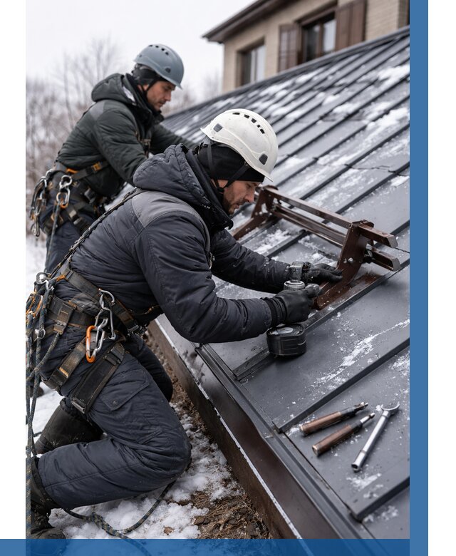 Монтаж снегозадержателей в Пушкине от 467 р. | ВЫСОТНИК-Пшк