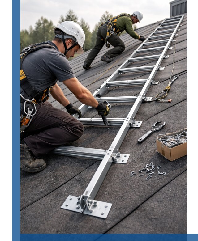 Профессиональный монтаж кровельной лестницы в Пушкине под ключ