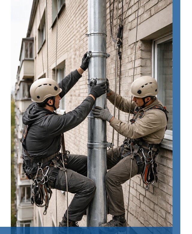 Замена водосточных труб в Пушкине от 6742 р. | ВЫСОТНИК-Пшк