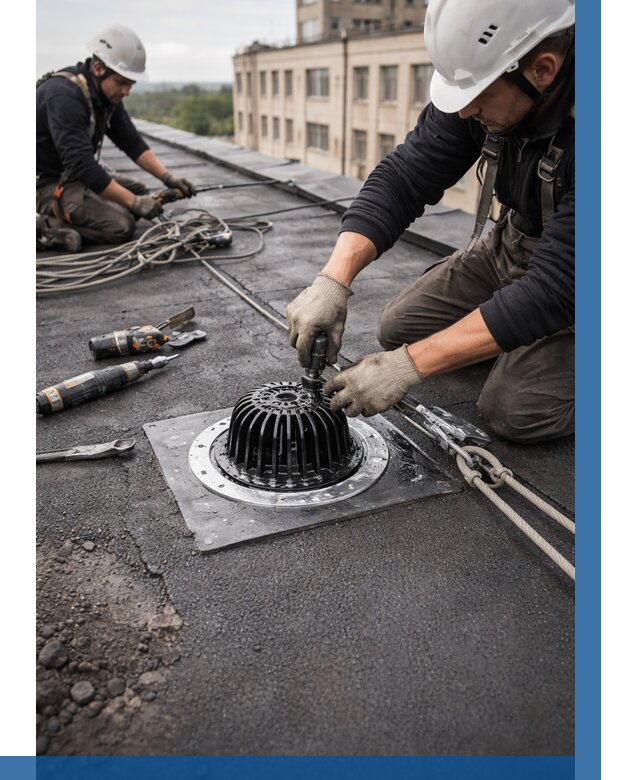 Установка водосточных воронок в Пушкине цена от 3631 р. | ВЫСОТНИК-Пшк