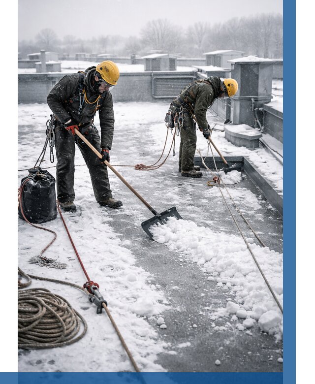 Очистка крыши от снега в Пушкине от 7780 р. | ВЫСОТНИК-Пшк