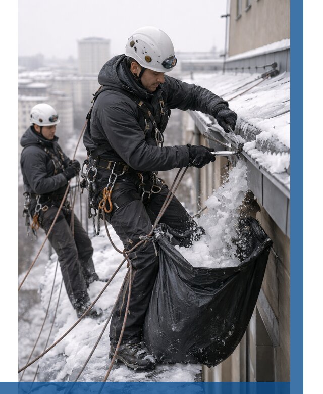 Аварийная очистка крыши в Пушкине под ключ от 311 р. | ВЫСОТНИК-Пшк