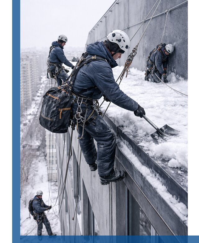 Абонентское обслуживание кровли зимой в Пушкине регулярный уход