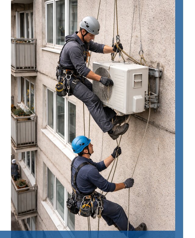 Перенос внешнего блока кондиционера в Пушкине от 9336 р.| ВЫСОТНИК-Пшк