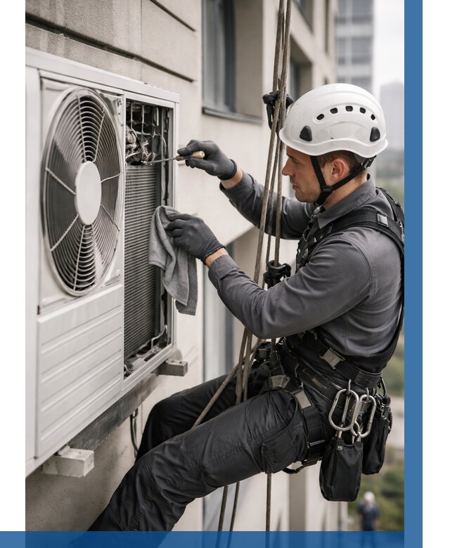 Обслуживание внешнего блока кондиционера в Пушкине от 2801 р.ВЫСОТНИК-Пшк