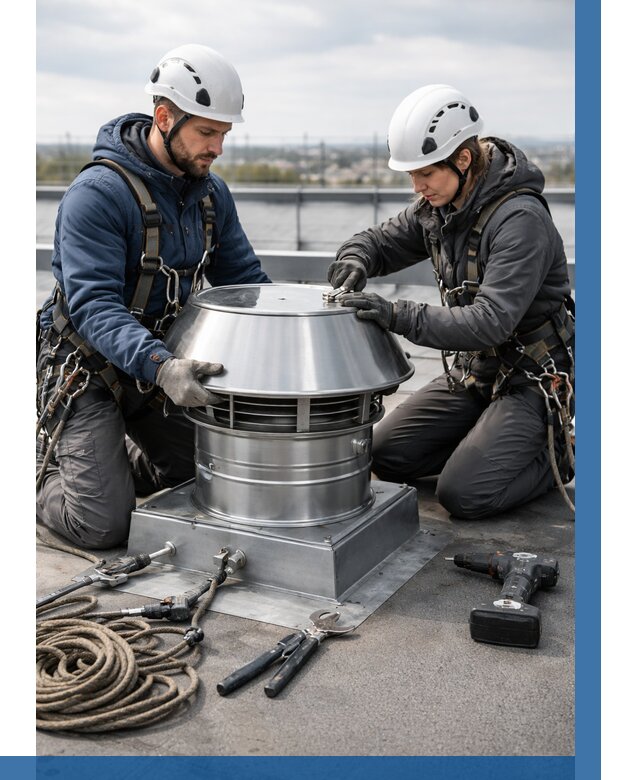 Установка дефлекторов на кровле в Пушкине от 4668 р. | ВЫСОТНИК-Пшк