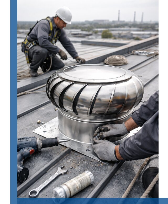 Установка дефлекторов на кровле в Пушкине профессионально