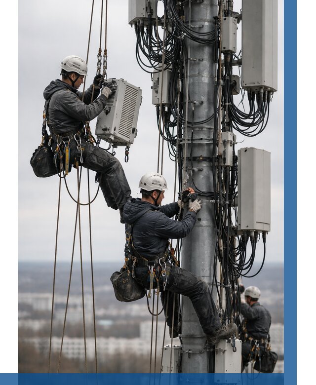 Монтаж оборудования связи на мачте в Пушкине от 7780 р. | ВЫСОТНИК-Пшк