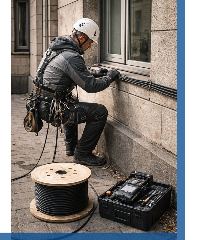 Прокладка оптоволоконного кабеля в Пушкине от 830 р. | ВЫСОТНИК-Пшк