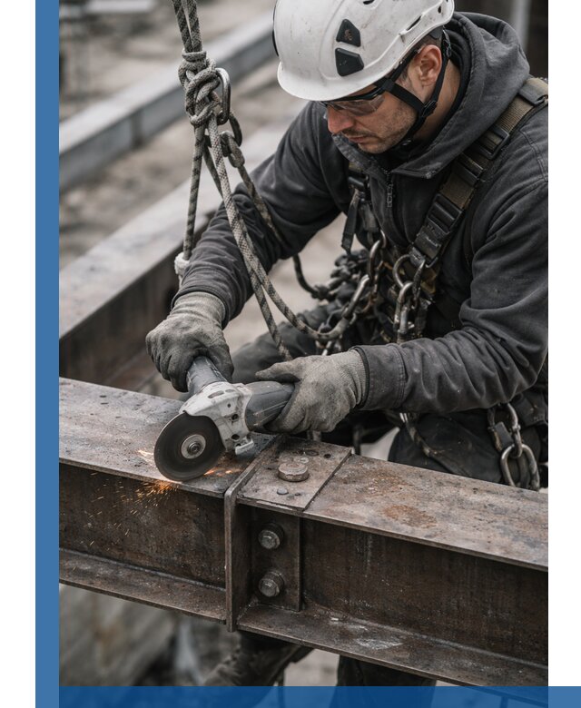 Резка металла на высоте в Пушкине для зданий и конструкций