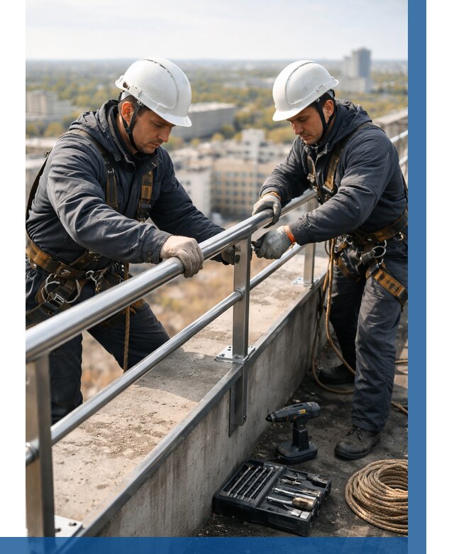 Монтаж перил на высоте в Пушкине от 2593 р. | ВЫСОТНИК-Пшк