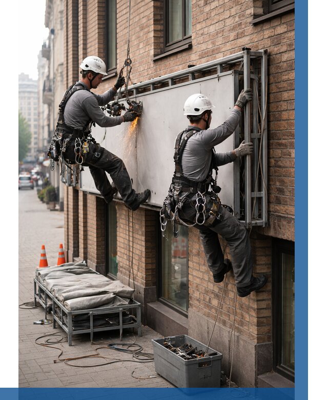 Демонтаж рекламной вывески в Пушкине от 6742 р. | ВЫСОТНИК-Пшк