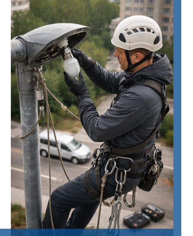 Замена ламп на высоте в Пушкине от 2593 р. | ВЫСОТНИК-Пшк