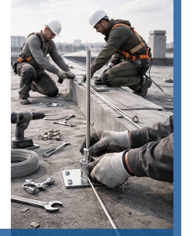 Монтаж молниезащиты на кровле в Пушкине цена от 25933 р. | ВЫСОТНИК-Пшк