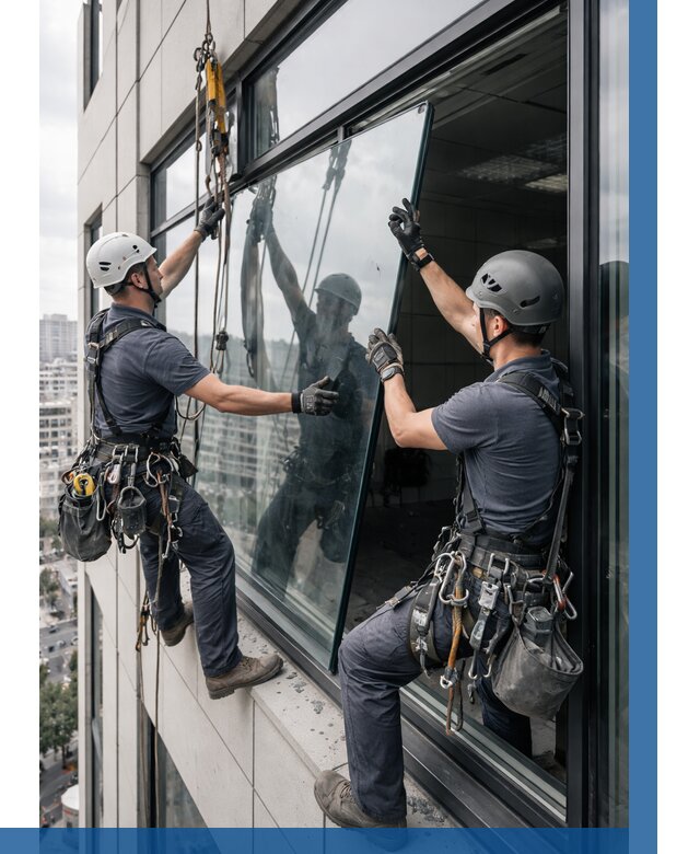 Замена стеклопакетов на высоте в Пушкине от 5705 р. | ВЫСОТНИК-Пшк