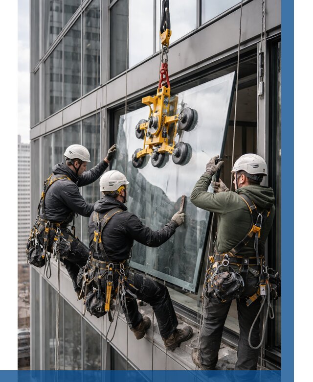 Фасадное остекление зданий под ключ в Пушкине от 10373 р. | ВЫСОТНИК-Пшк