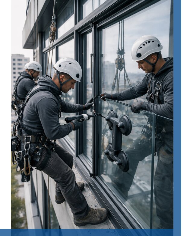 Витражное остекление зданий в Пушкине от 3631 р. | ВЫСОТНИК-Пшк