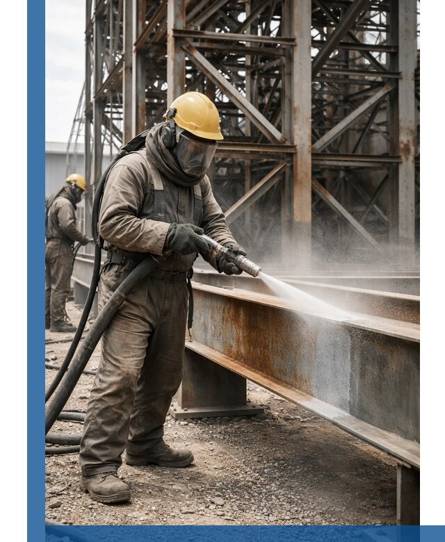 Пескоструйная очистка металлоконструкций в Пушкине промышленная